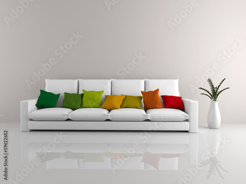 Minimalist sofa white