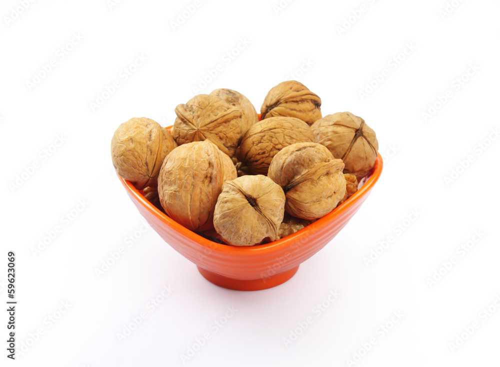 Walnuts Isolated on White