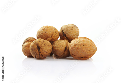 Walnuts Isolated on White