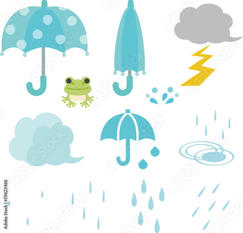雨と傘の素材