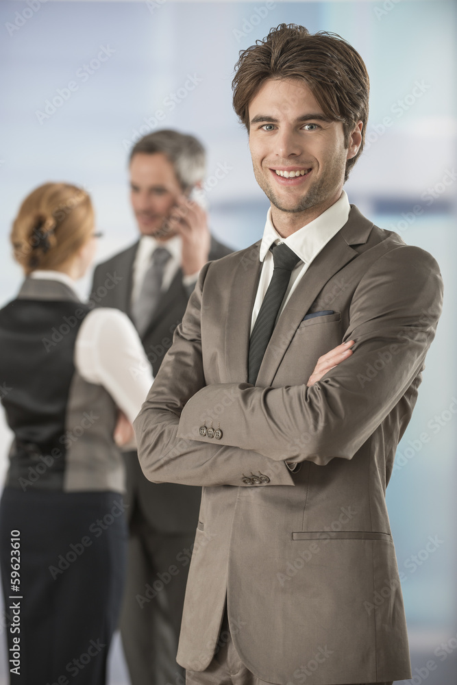 portrait of a businessman in workplace portrait of a businessman in workplace