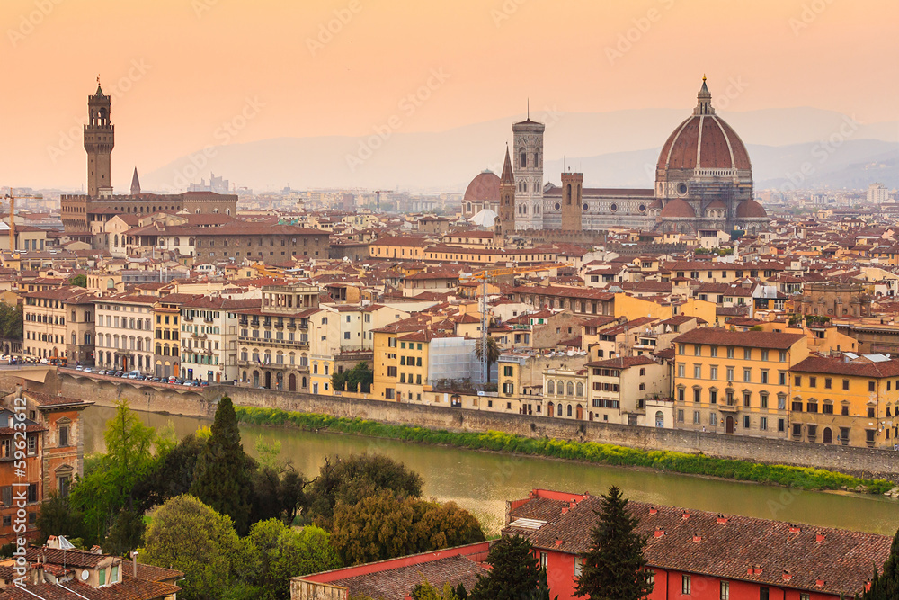 Florence city during sunset