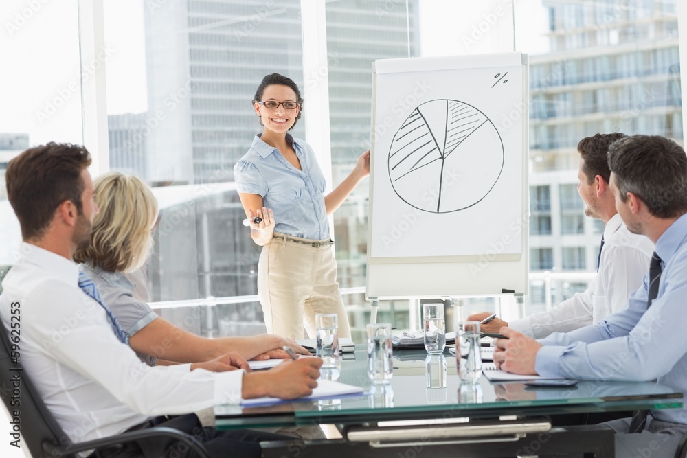 Fototapeta premium Business people in office at presentation