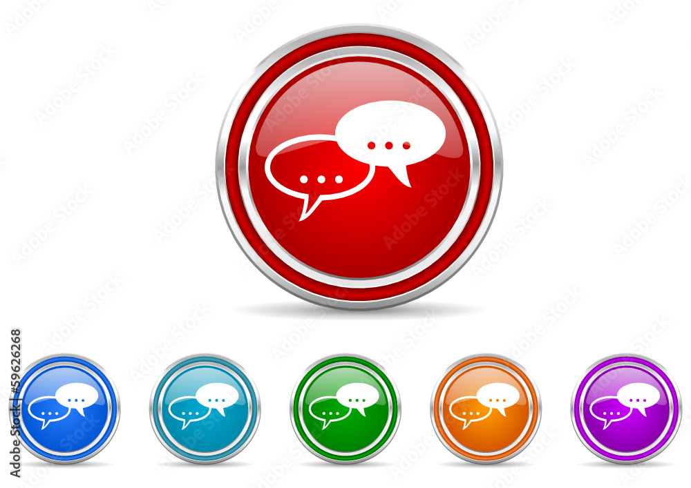 forum icon vector set