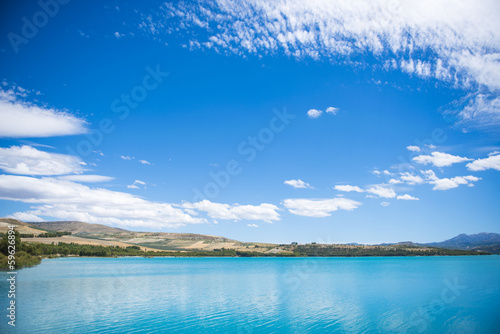 Lake whit blue sky.