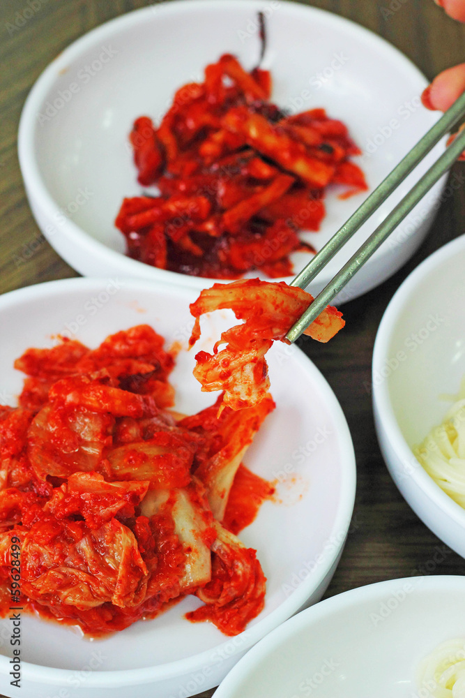 Kimchi cabbage chili radish - korean food Kimchi cabbage chili radish - korean food