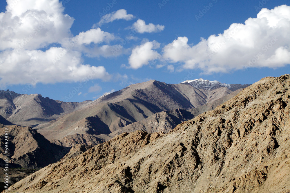 Closeup of the mountains of Leh, Ladakah