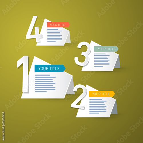 Vector Progress Steps for Tutorial, Infographics