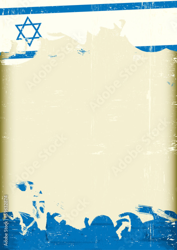 Grunge israeli flag