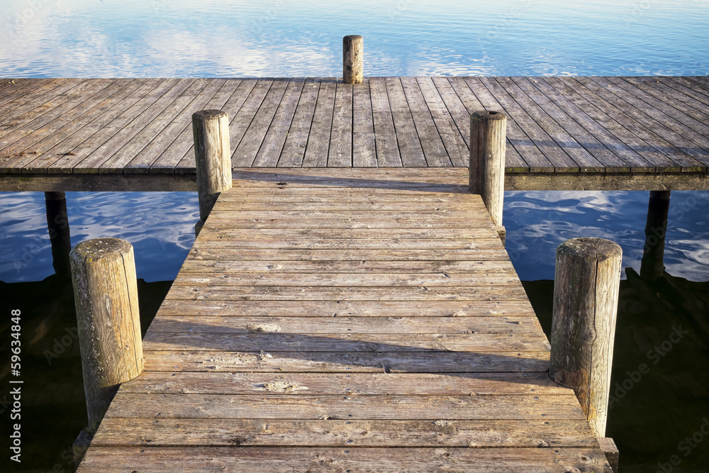 Fototapeta premium old wooden jetty