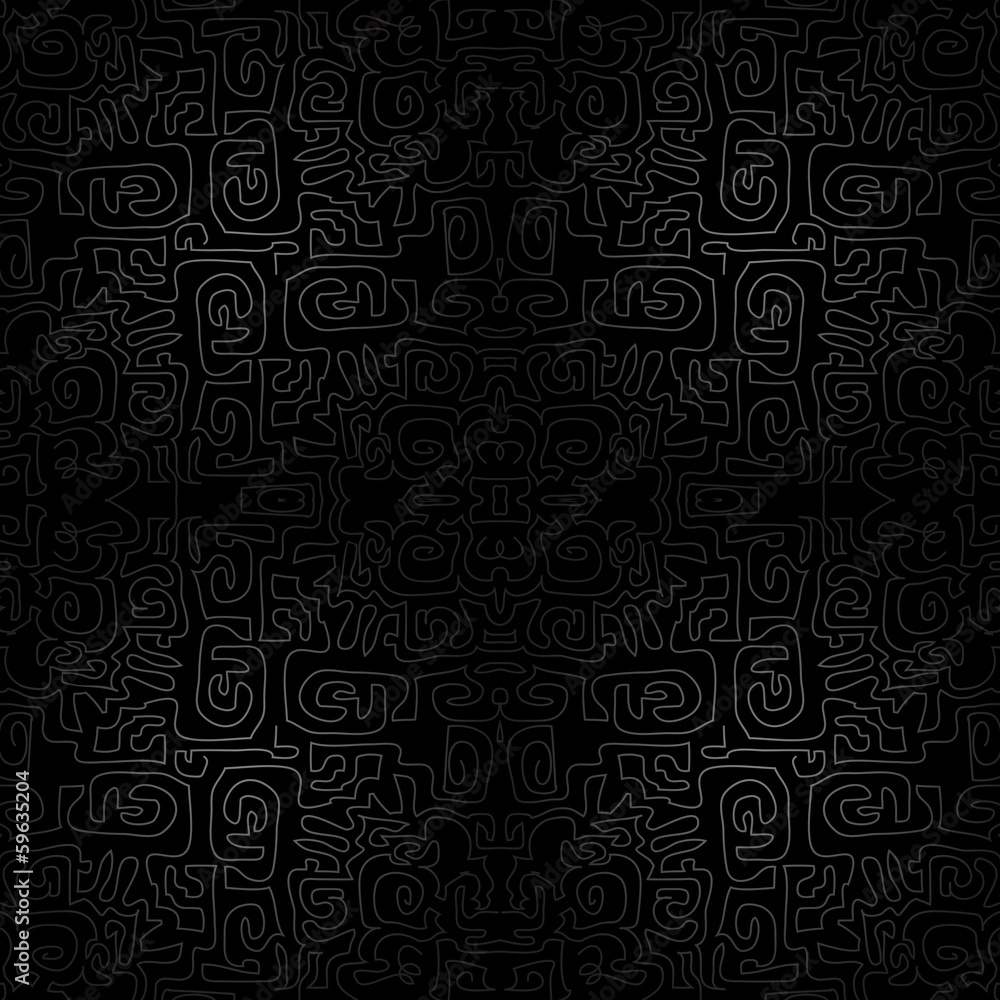 Vector black seamless ornament background - wallpaper, labyrinth Vector black seamless ornament background - wallpaper, labyrinth
