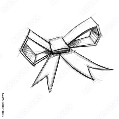 Bow isolated on white.
