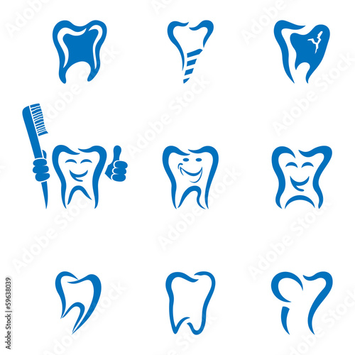 Zahn - tooth sign collection