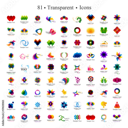 Unusual Icons Set - Isolated On White Background