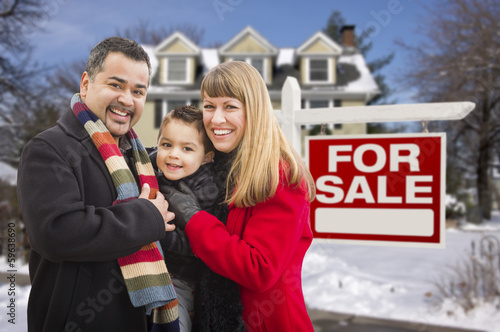 Mixed Race Family, Home, Fo...