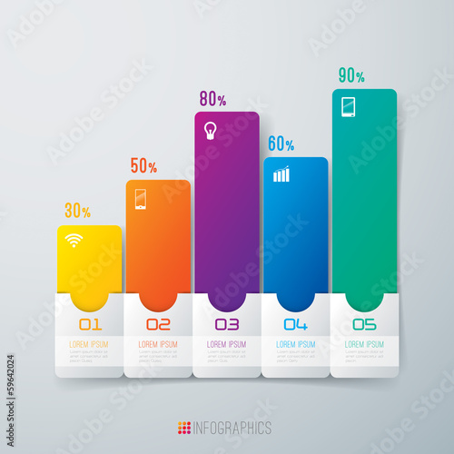 Infographics vector design template.