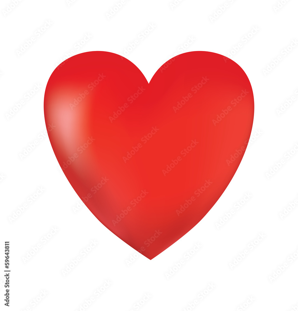 Red Heart on white background. Vector illustration Red Heart on white background. Vector illustration