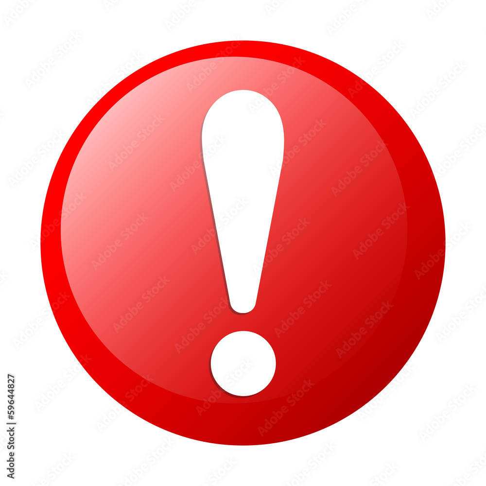 bouton internet attention exclamation danger red icon bouton internet attention exclamation danger red icon
