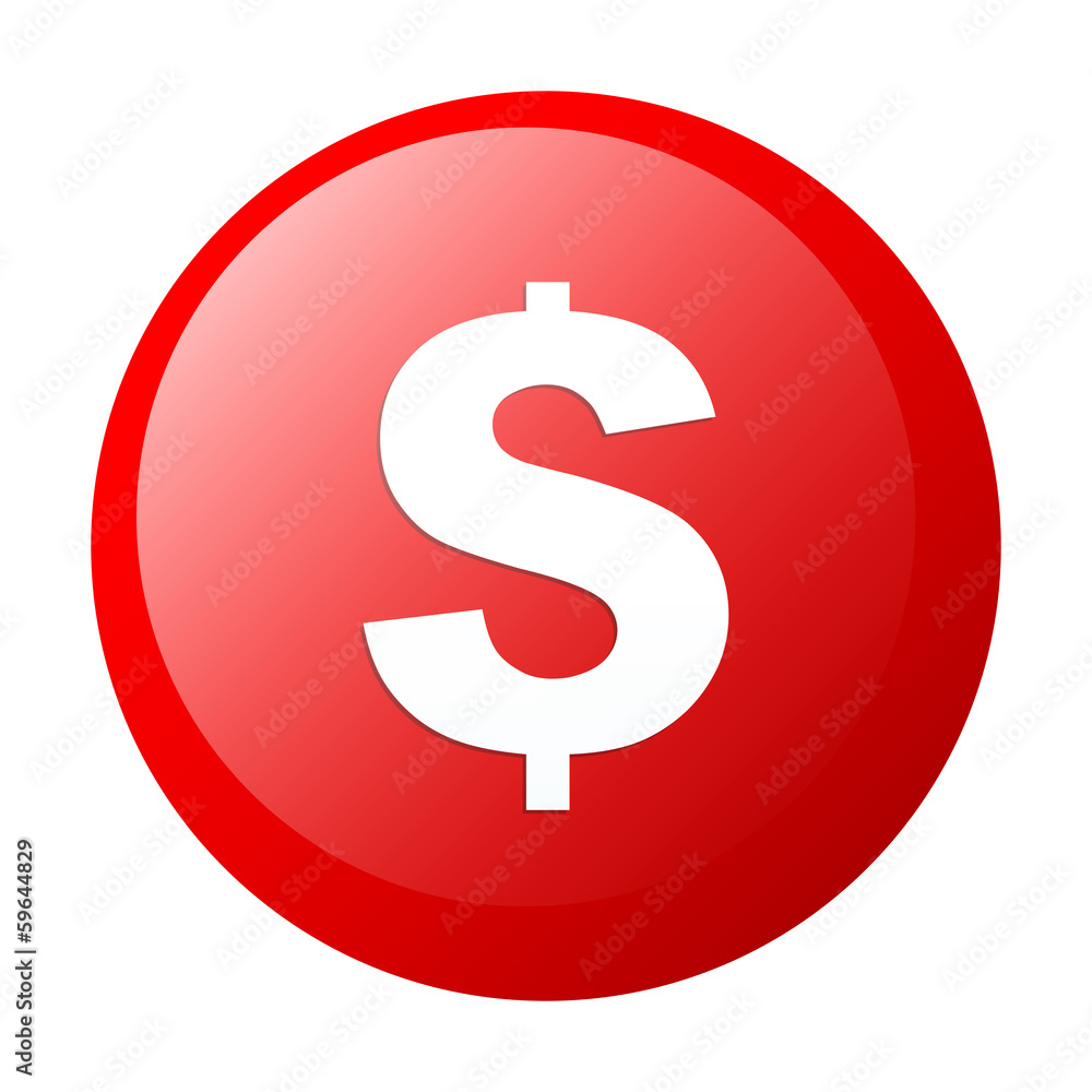 bouton internet argent finance icon red white background bouton internet argent finance icon red white background