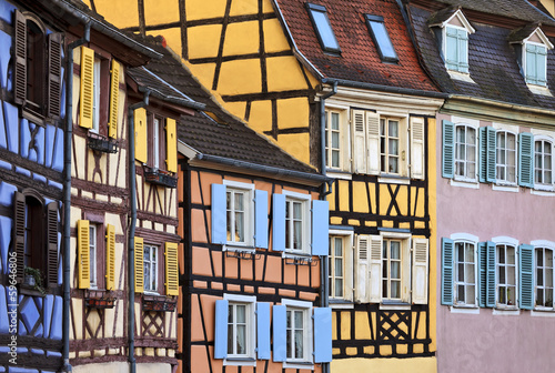 Colourful half timbered houses, Colmar, Alsace