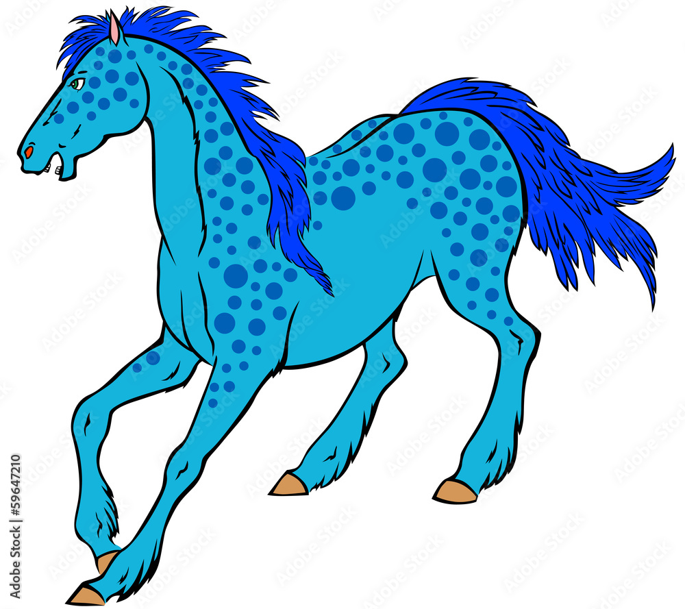 blue horse clip art
