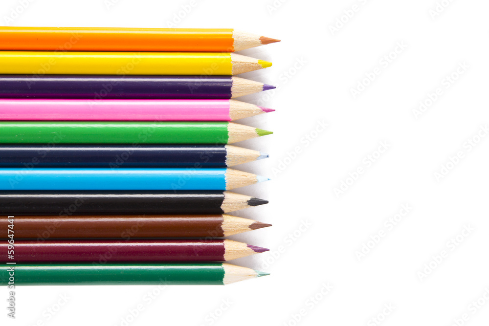 colored pencils isolated colored pencils isolated