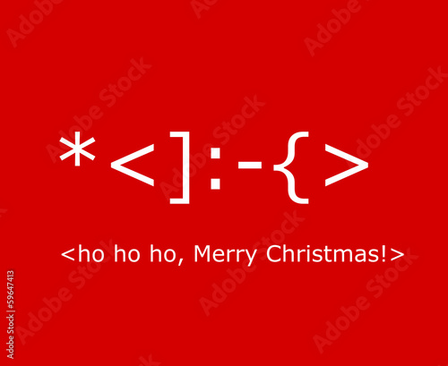 Funny red hipster Christmas card with santa claus VECTOR