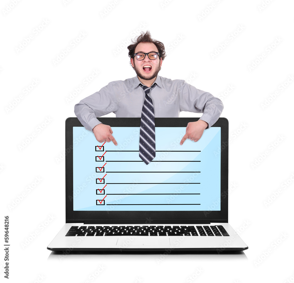 laptop with check box