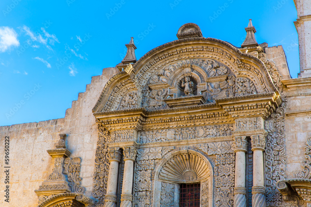 Obraz premium Old church in Arequipa, Peru, South America.