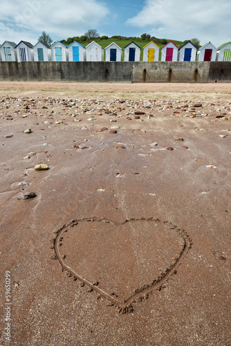 Beach Huts at Broadsands, near Paignton, Devon, UK
