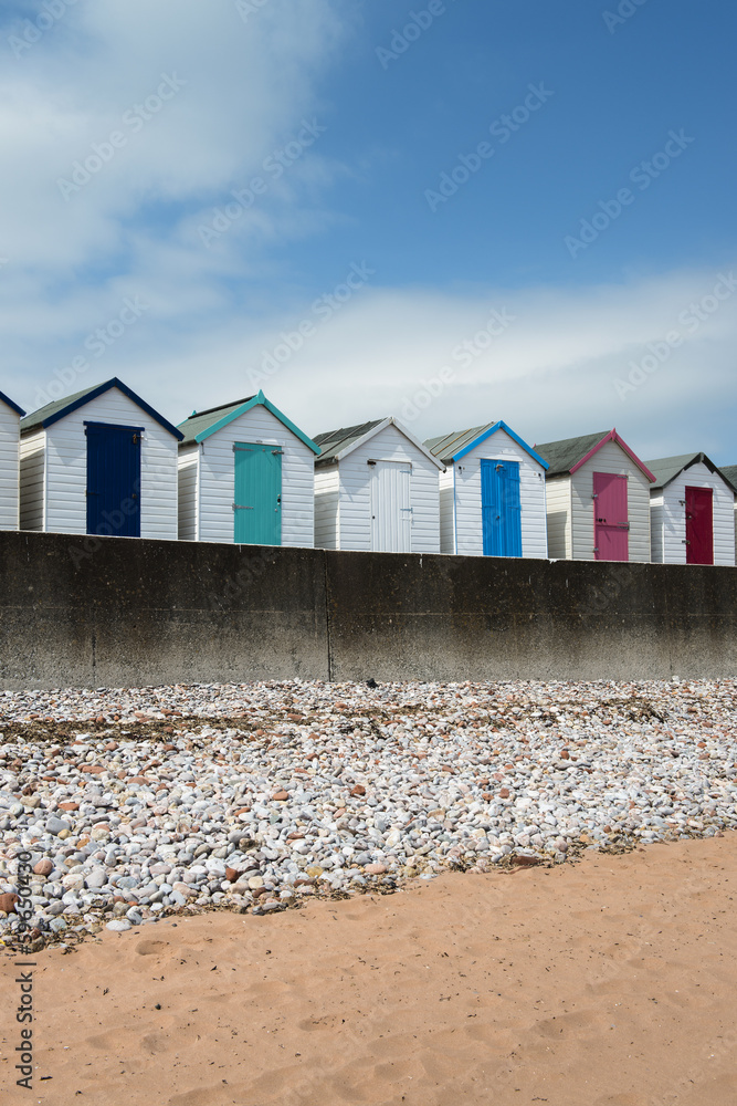 Beach Huts at Broadsands, near Paignton, Devon, UK Beach Huts at Broadsands, near Paignton, Devon, UK