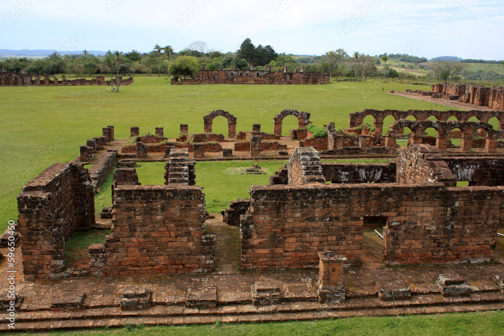 Fototapeta premium Jesuit mission Ruins in Trinidad, Paraguay