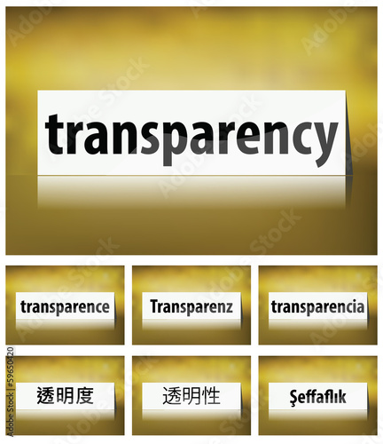 Transparency Concept on white background
