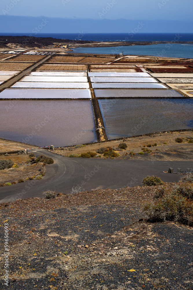 water coastline salt in lanzarote stone sky summer water coastline salt in lanzarote stone sky summer