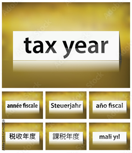 Tax Year Concept on white background