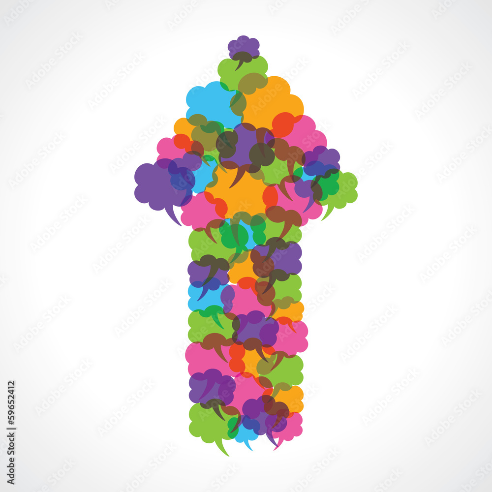 Creative arrow design of colorful message bubble stock vector Creative arrow design of colorful message bubble stock vector