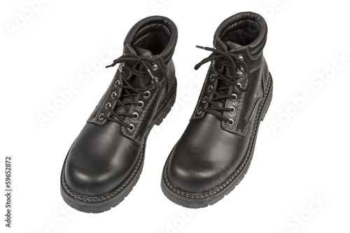 Slika na platnu Black Boots on White