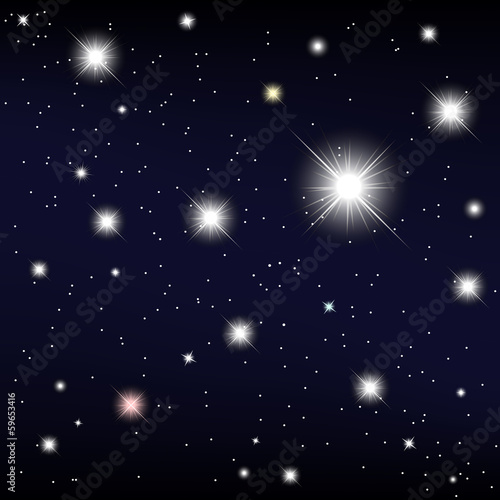 cosmos. star in the night sky. Vector illustration
