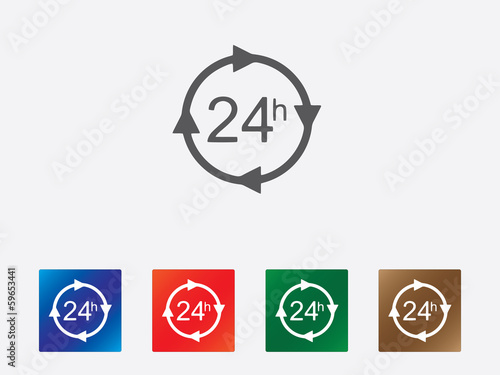 Clock icons set illustration