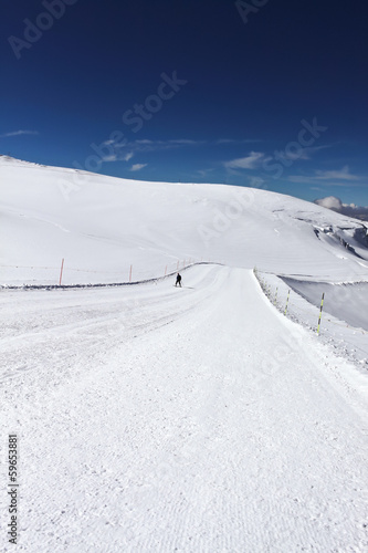Snow slope in the Alps, Zermatt, Switzerland.
