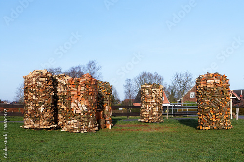 Wood piles photo