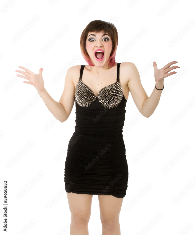 punk screaming in theatrical mode punk screaming in theatrical mode