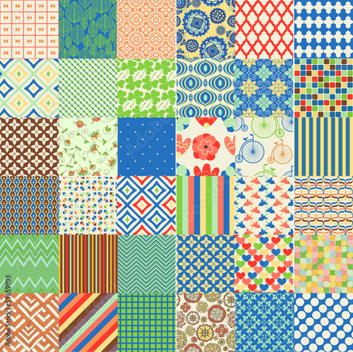 Set of seamless childish patterns