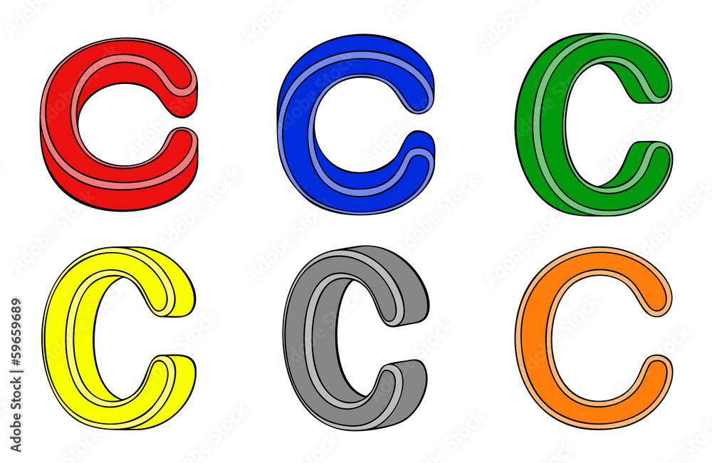Six letter (C) 3d Six letter (C) 3d