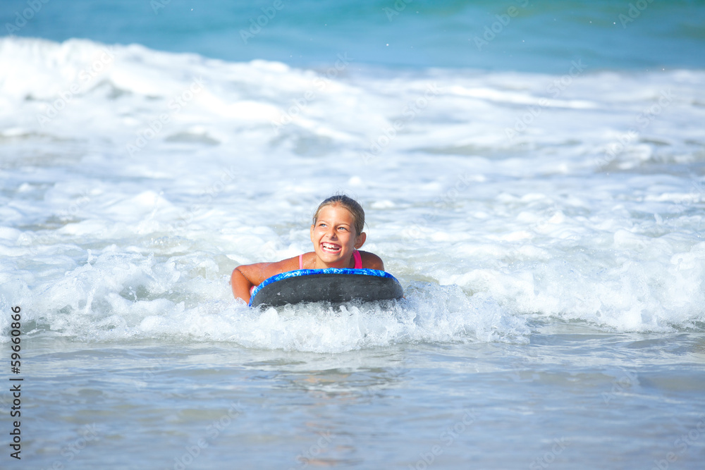 Summer vacation - surfer girl.