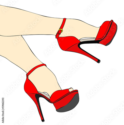 Sexy gambe e piedi con le scarpe