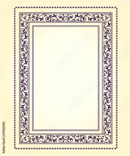 Vintage ornament frame