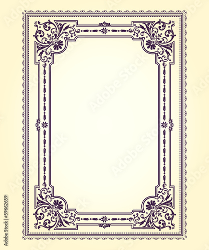 Vintage ornament frame