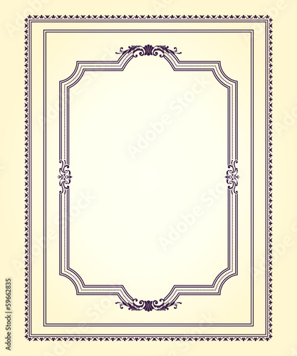 Vintage ornament frame