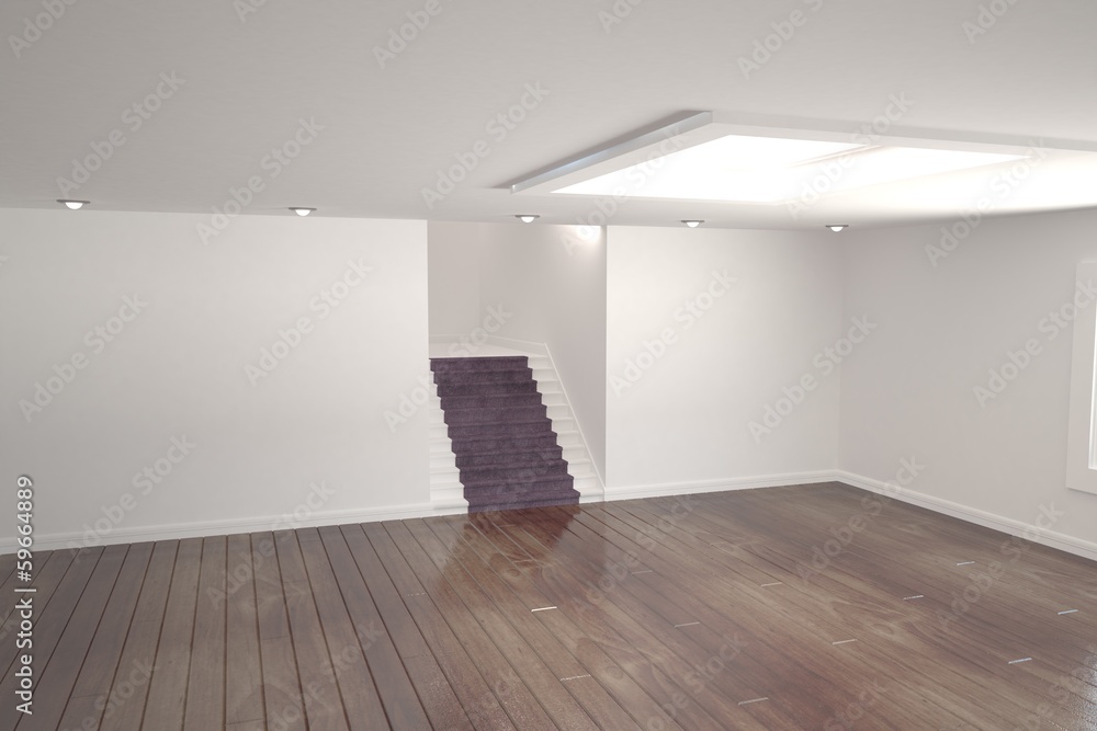 White room with stairs